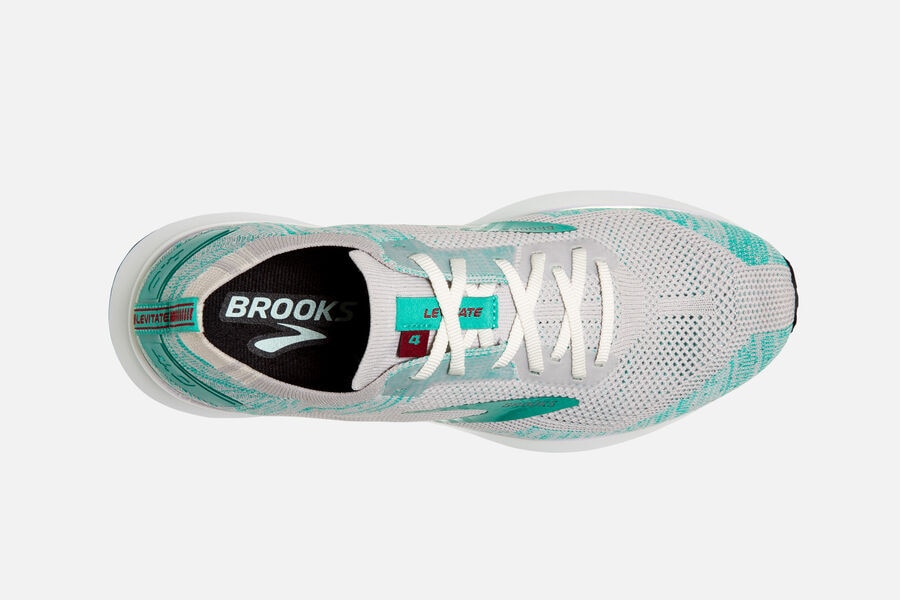 Brooks Running Shoes Womens Grey/Turquoise - Levitate 4 Road - 9862-OUFXE